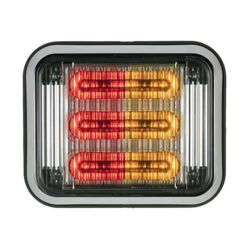 Code-3 - PRIZM II Perimeter Lights - 7x9 Inch, Available in Dual Color, 22 LED per lighthead, Optional Chrome Bezel