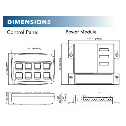 CLOSE OUT - Brooking Industries - SW-830 - 8 Button Mini Digital Controller Switch Panel and Power Module