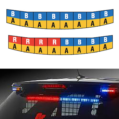Federal Signal - Chevrolet Tahoe, 2015-2020, SIFMH Upper Rear Facing Interior Lightbar, Dual Color per head, Blue/Amber, SIFMH