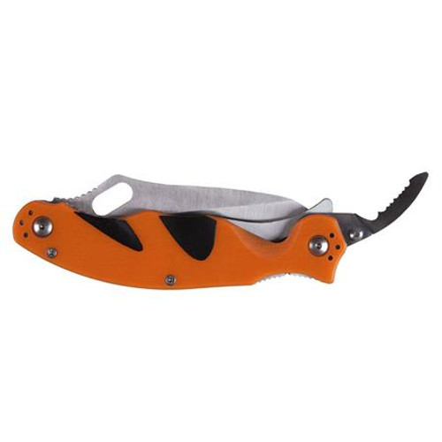 511 Tactical 51073 Tactical Double Duty Responder Folding Knife with 3.75" Sheepsfoot Combo Edge Blade, Bead Blasted, Orange/Black Handle - While Supplies Last