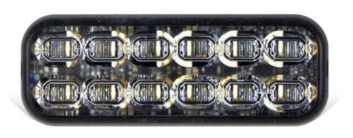 SoundOff Signal mPOWER Fascia 4 x 2 inch LED Light Head EMPSA05, Double, Stacked, 36-LED (3 colors) per head, RED/AMBER/WHITE, Silicone housing, Quick (Surface or Flush), EMPSA05BU-5
