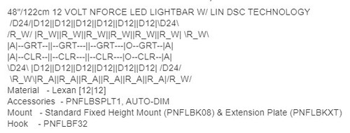 Soundoff nForce LED Dual Color Light Bar, 48 inch, RW Front, RA Rear, 2020-2023 Ford Interceptor Utility, ENFLB004LJ-0CZ