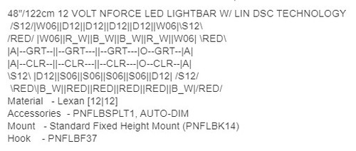 Soundoff nForce LED Dual Color Light Bar, 48 inch, Red, Blue, Blue-White, Includes mounting for 2011-2023 Dodge Charger, ENFLB004J3-0AT
