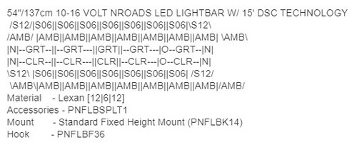 Soundoff nROADS LED Light Bar ENRLB, Single Color, All AMBER, 54 inches, 2009-2023 Dodge Ram Classic 1500, ENRLB00QTH-0JZ