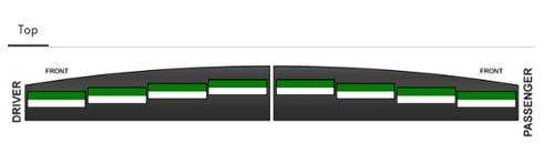 SoundOff - nForce Interior Front Facing LED Light Bar, Dual Color Green/White - Universal Mount, ENFWB007MR