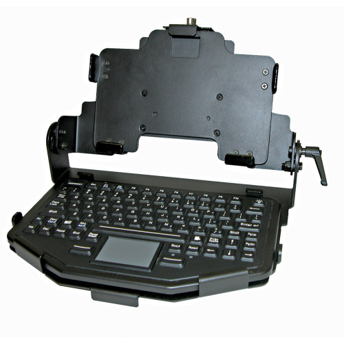 Lund Industries UNVTAB75-G-MT* Universal Tablet Clamshell mounting system allows small form factor tablets to be mounted with the all new GETAC Keyboard