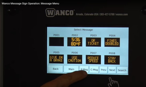 Wanco Color Message Board Sign and Trailer WVTM-5C, Full Graphic Display, Solar and Battery Powered