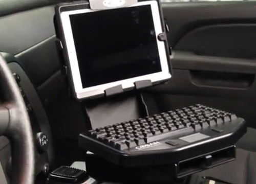 Dodge Charger 425-6278 Law Enforcement Equipment Console and Tablet Mount Workstation TK-7  by Jotto Desk 2011-2021, includes faceplates and filler panels