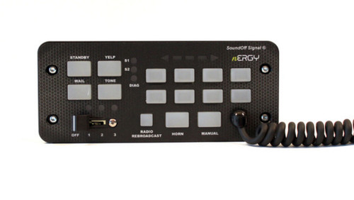 SoundOff ETSA48-CSP nERGY 400 Console Siren and Light Controller with Buttons and Slide-Switch