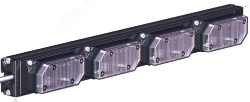 SoundOff EL3PD04A00 UltraLITE Plus 4 Module Exterior Warning LED light stick, includes L-brackets and 14 ft cord