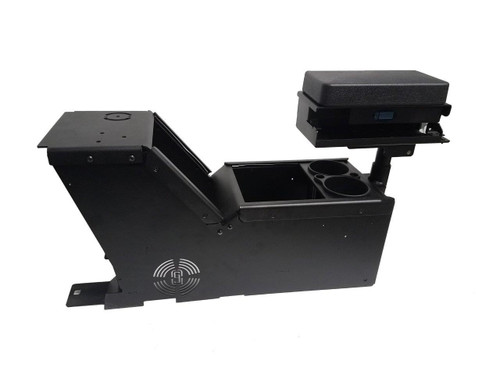 Gamber Johnson 7170-0166-02 Ford Law Enforcement Interceptor Utility (Explorer) 2012-2019 Console Box with Cup Holder and Printer Armrest Kit, includes faceplates and filler panels