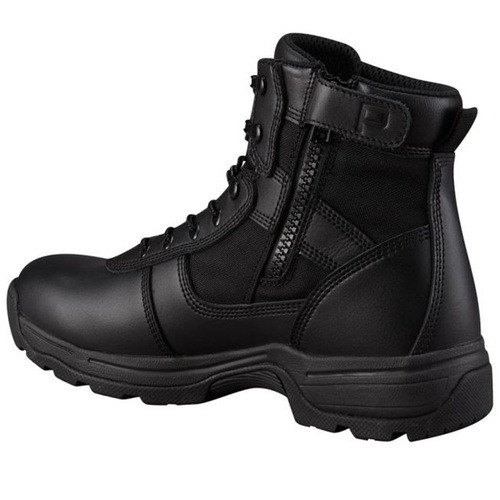 Propper Series 100 F4521 6 inch Waterproof Side Zip Tactical Boots with zipper guard, Men's/Women's, Medium/Wide Widths, Uniform/Casual, Oil and Slip Resistant, Triple Stitch, Black