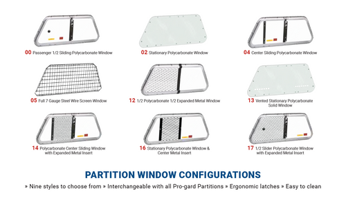 Pro-Gard PVS, VIPER Shield Enhanced Space Saver Partitions, 9 Window Options (Poly, Steel Or Expanded Metal), For 2013-2022 Ford Police Interceptor Utility, 2015-22 Chevrolet Tahoe Or 2015-22 Suburban, 2011-22 Dodge Charger Or 2018-22 Durango PPV/SSV