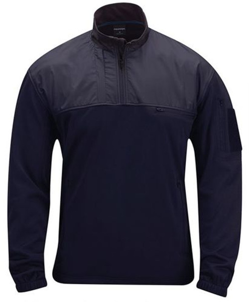 Propper Practical Tactical Fleece Pullover, 100% Polyester Smooth-Faced Midweight Fleece, 1 Chest Pocket, Sleeve Pocket, 1/4 Zip, Black and LAPD Navy, F5430