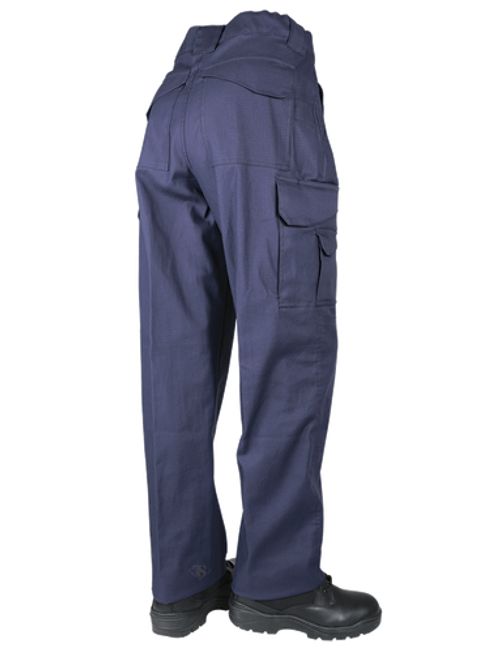 Tru-Spec TS-1441 Men's XFIRE Cargo Tactical Pants, Fire Resistant 100% cotton woven fabric, Expandable back pockets with hook and loop closure, Double reinforced knee with built in knee pad pockets, available  in Navy Blue and Khaki Brown