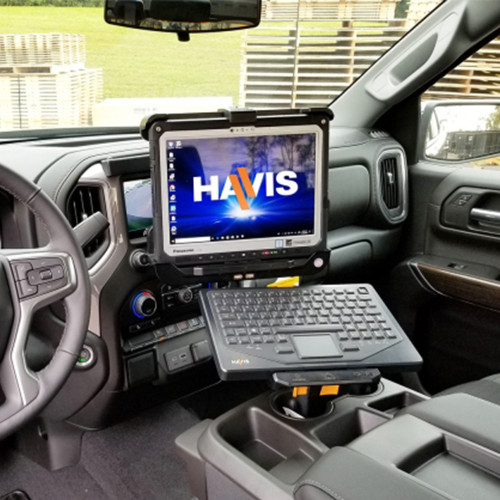 Havis C-DMM-3007 Dashboard Flip-Up Monitor or Tablet Mount, Chevy Silverado & GMC Sierra 1500 2019