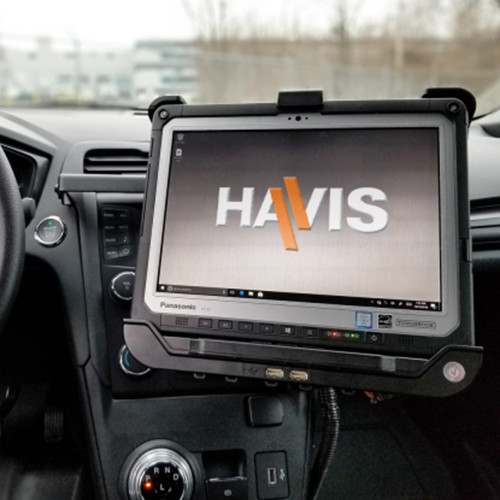 Havis C-DMM-3008 Dashboard Flip-Up Monitor or Tablet Mount, Ford Fusion Responder 2019