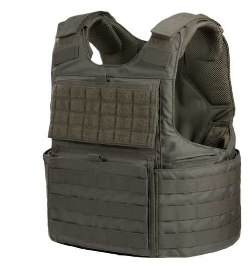 Armor Express Hard Core H3 Men's Overt Ballistic Body Armor Carrier, Adjustable Shoulders and waist, Ventilation Liner system and front kangaroo pouch-Choose Carrier only or Carrier and Panels (Soft Armor), NIJ Certified - Level 2, or Level 3A Thre