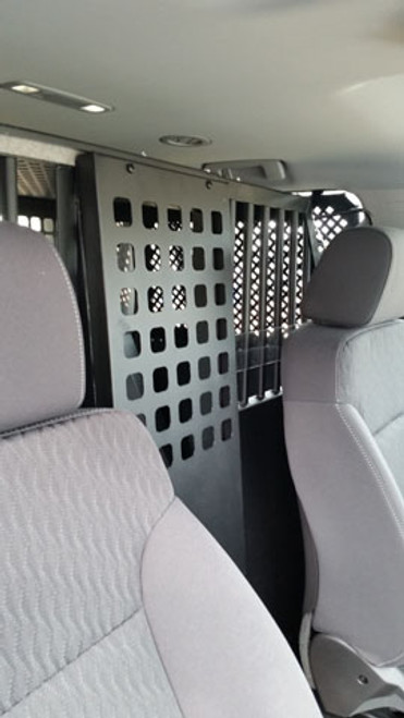 American Aluminum Chevy Tahoe SUV EZ Rider K9 Law Enforcement Dog Vehicle Kennel Transport System, Insert, Black or Aluminum Finish, includes rubber mat, door panels, and window guards, 2010-2021