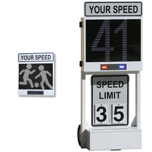 Decatur Electronics OnSite OS-200MX Radar Speed Sign Dolly with Matrix Messaging