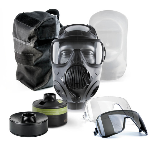 Avon Protection C50 (APR) Air Purifying Respirator First Responder Kit, includes  mask, two filter types, two outserts, and a carrier