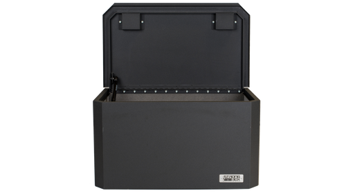 BOSS StrongBox 7416 Universal Vehicle Storage and Organizer Unit Box, Top Loader for gear and equipment, 26.5x16x14, includes foam lining