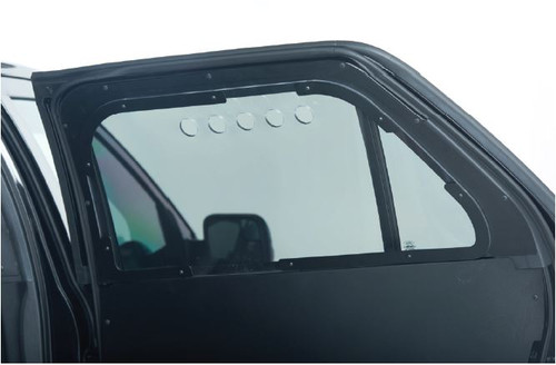 GO RHINO Dodge Charger (2015-2021) Prisoner Window Guards, Vertical Steel Bars or Polycarbonate with Reinforced Steel Frame, Texture Scratch Resistant Finish