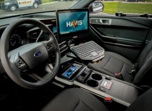 Havis PKG-VSX-1800-INUT VSX Console w/ Front Bin, Cup Holder & Fuse Block, Ford Interceptor Utility 2020-24