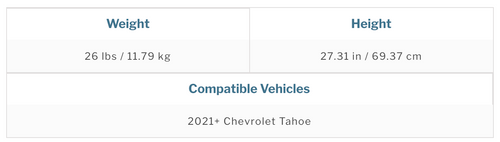 Gamber Johnson 7170-0865-01, 2021+ Chevrolet Tahoe Pedestal Kit with Mongoose?? 9" Locking Slide Arm