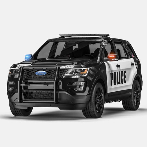 Feniex Q-1420FE Quad Series Ford Police Interceptor Utility (Explorer), 2011-2019, LED Mirror Mount Lights, (Pair) (Red, Blue, White and Amber)