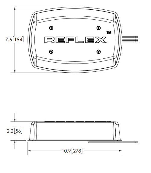 Code-3 C5550 Series Reflex, Permanent or Vacuum Mount 11" LED Mini Bar