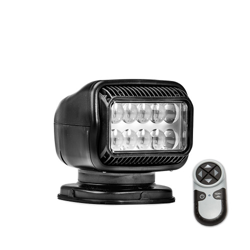 Golight 20514 Radioray Remote Control Permanent Mount LED Searchlight includes Programmable Wireless Handheld Remote and Mounting Hardware, available in White or Black