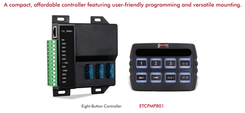SoundOff 800 Series Multipurpose Control Panel, 8 button, programmable, on/off or momentary, optional TA function