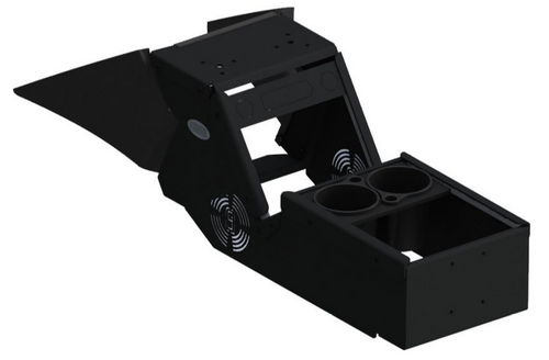 Gamber Johnson 7170-0886-00, 2021+ Dodge Charger Console Box (Short 10.5") Kit with Cup Holder, includes faceplates and filler panels