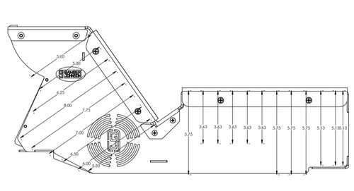 Gamber Johnson 7170-0886-02, 2021+ Dodge Charger Console Box (Short 10.5") Kit with Cup Holder and Printer Armrest, includes faceplates and filler panels