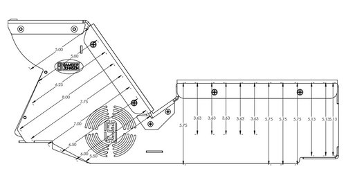 Gamber Johnson 7170-1628, 2021+ Dodge Charger Console Box, includes faceplates and filler panels