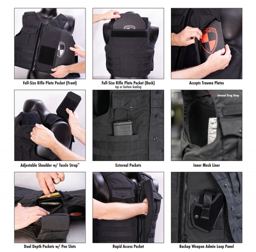 Point Blank Guardian Ballistic Body Armor Vest, For Military and Police, Available with NIJ .06 Level II, IIA and IIIA Ballistic Systems