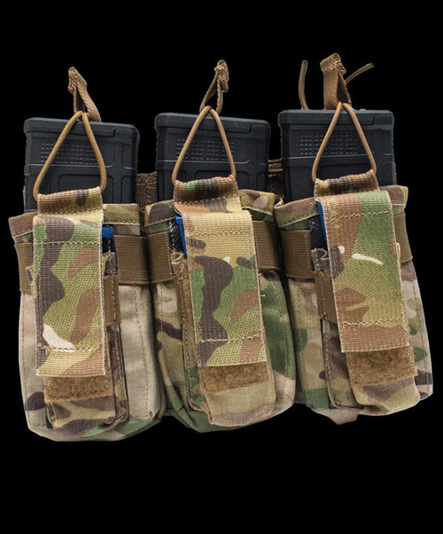 Point Blank Rifle Mag Pouch TRIPLE 2-Stacked Molle Compatible Webbing