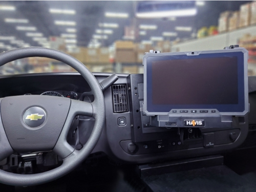 Havis C-DMM-3016 Dashboard Flip-Up Monitor or Tablet Mount, Chevy G-Series Van 2001-21