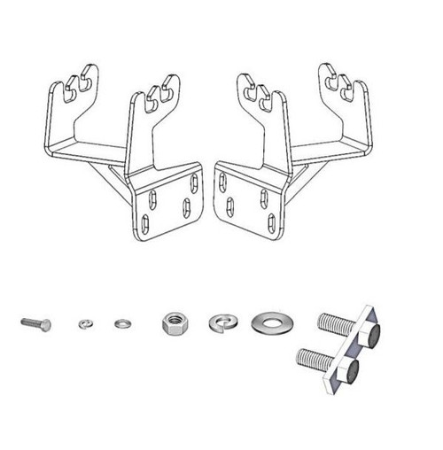 Go Rhino 568960TK Ford F-250 F-350 F-450 Super Duty 2011-2016 RC4 & RC3 LR Bracket Set Only, Black Textured Mild Steel