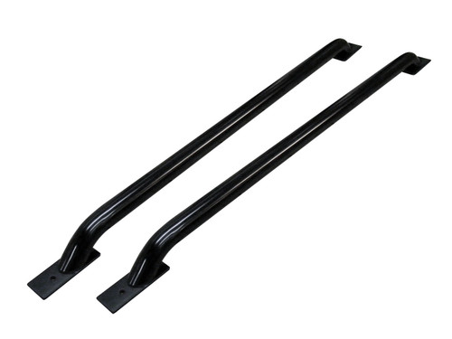 Go Rhino 8048B Universal Bed Rails - 4 Ft. Long - With base plates - Black, Stake Pocket Bed Rails, Black Mild Steel, Mounting Kit Included, Fits Ford Chevrolet Toyota Jeep, Dodge, Nissan, Buick GMC