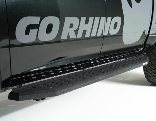 Go Rhino 69404787PC Chevrolet, Silverado 2500HD, 3500HD, 2015 - 2019, RB20 Running boards - Complete Kit: RB20 Running boards + Brackets, Galvanized Steel, Textured black, 69400087PC RB20 + 6940475 RB Brackets, Gasoline only