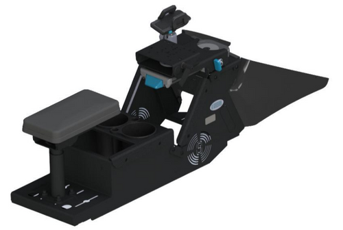 Gamber Johnson 7170-0927-02, 2021+ Dodge Charger Console Box (Short 8.5") Kit with Cup Holder, Magnetic Phone Holder and Mongoose XLE 9" Motion Attachment, includes faceplates and filler panels