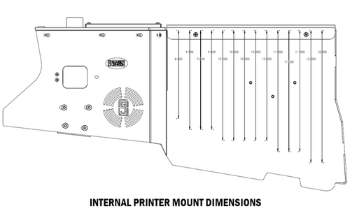 Gamber Johnson 7170-0822-04, 2020+ Ford Police Interceptor Utility Full Depth Console Kit with Printer Insert, Side Mount, Armrest, Cup Holder and Mongoose 9" Locking Slide Arm, includes faceplates and filler panels