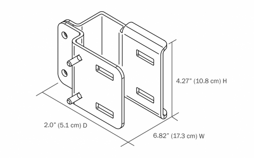 Gamber Johnson 7160-0815, Linde Roll Formed Pillar Bracket