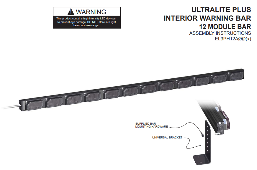 SoundOff Signal UltraLITE Plus 12 Module Interior Warning LED