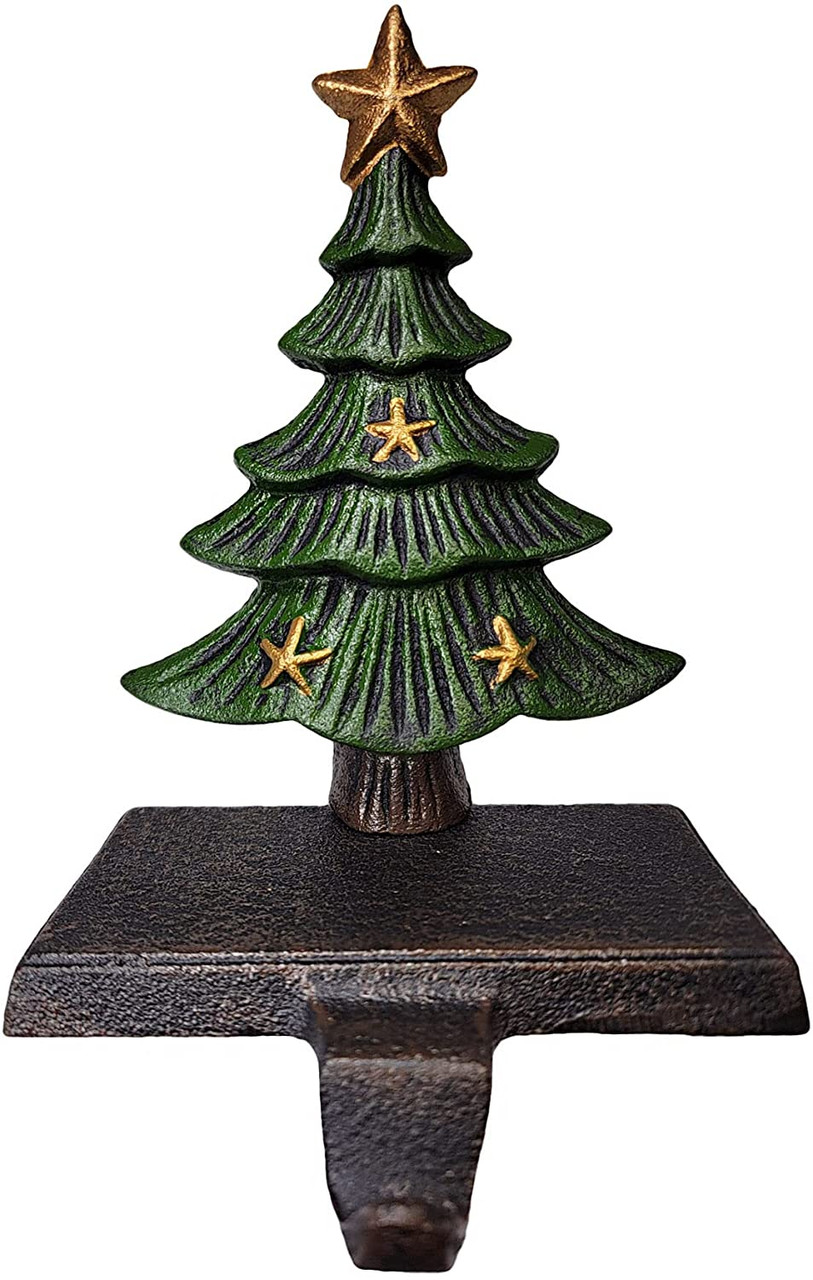 Cast Iron Decorative Christmas Tree Stocking Holder, Solid, Beautiful ...