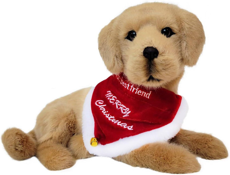 Labrador Retriever Width 12", Door Stop, Plush Sitting Dog Christmas Decoration