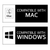 Compatible with Mac and Windows Compatible with Mac and Windows