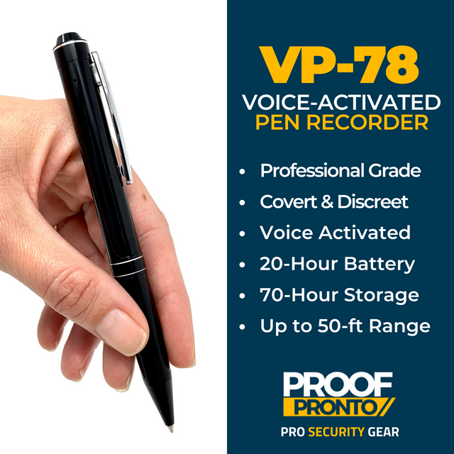 Thin Voice Activated Recorder Pen - Slim Pen Voice Recorder captures clear  audio